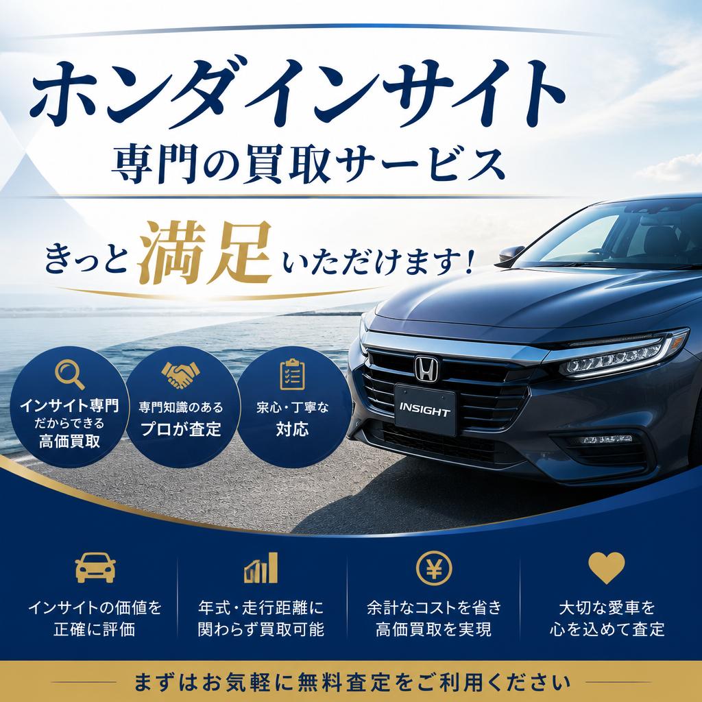ホンダインサイト専門の買取サービスで、きっと満足いただけます！