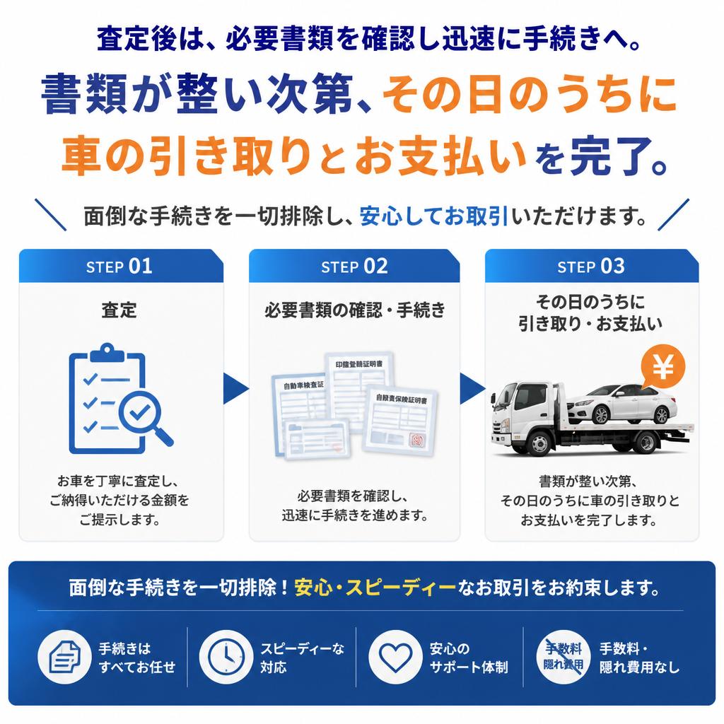 簡素な手続きでスムーズな取引