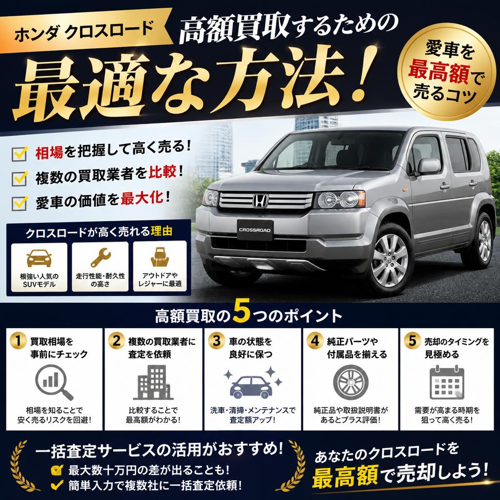 ホンダクロスロードを高額買取するための最適な方法！