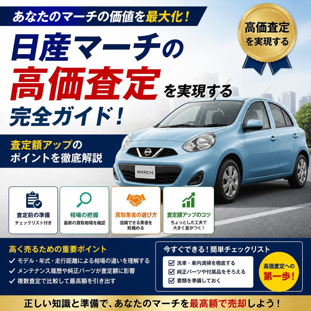 日産マーチの高価査定を実現する完全ガイド！
