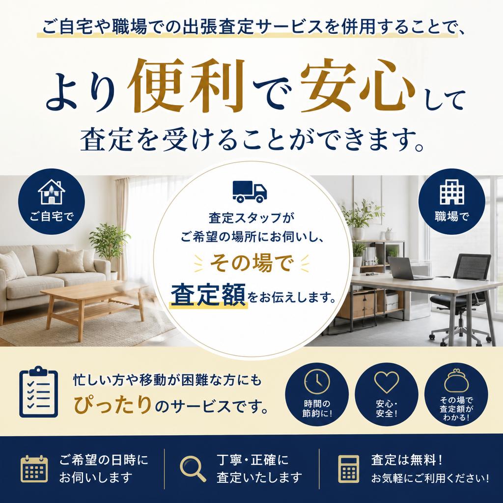 出張査定での安心・便利なサービス