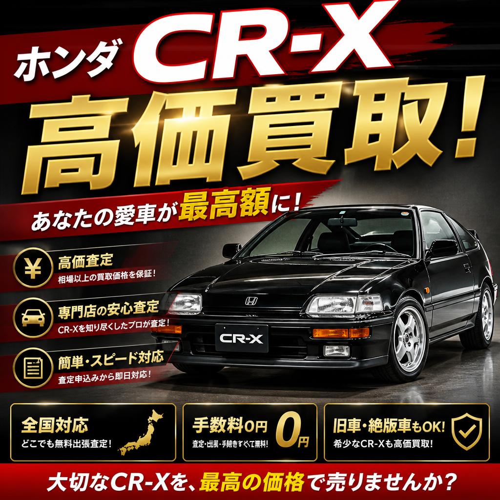 ホンダCR-Xを高価買取！あなたの愛車が最高額に！