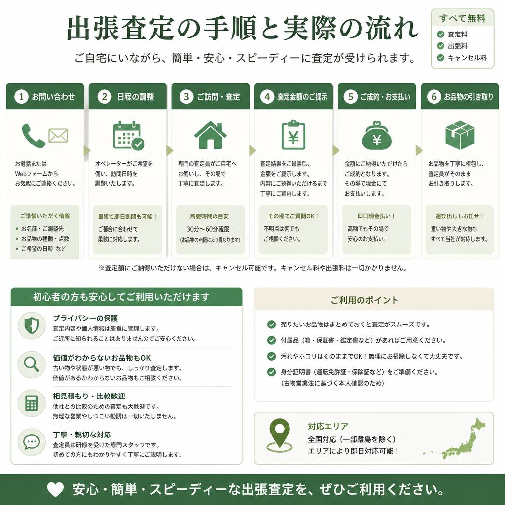 査定の流れとご利用方法