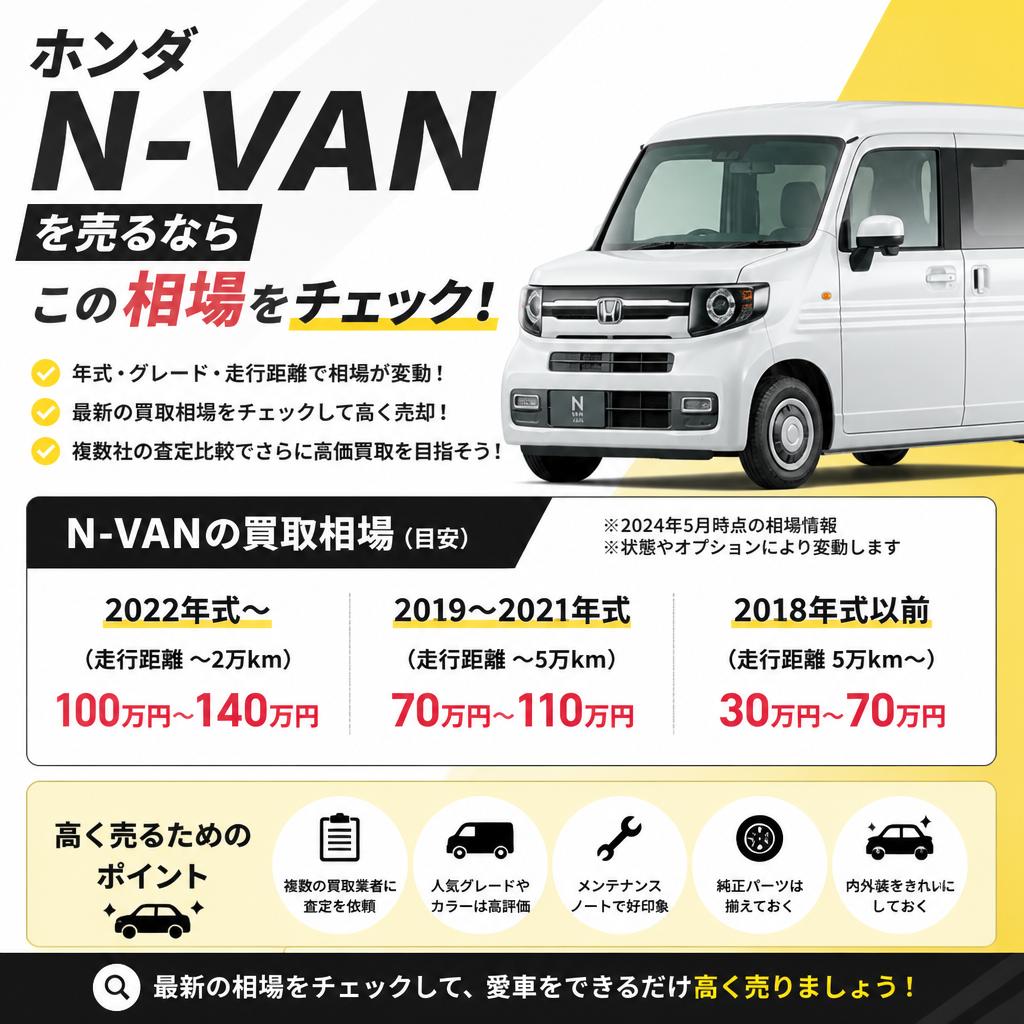 ホンダN-VANを売るならこの相場をチェック！