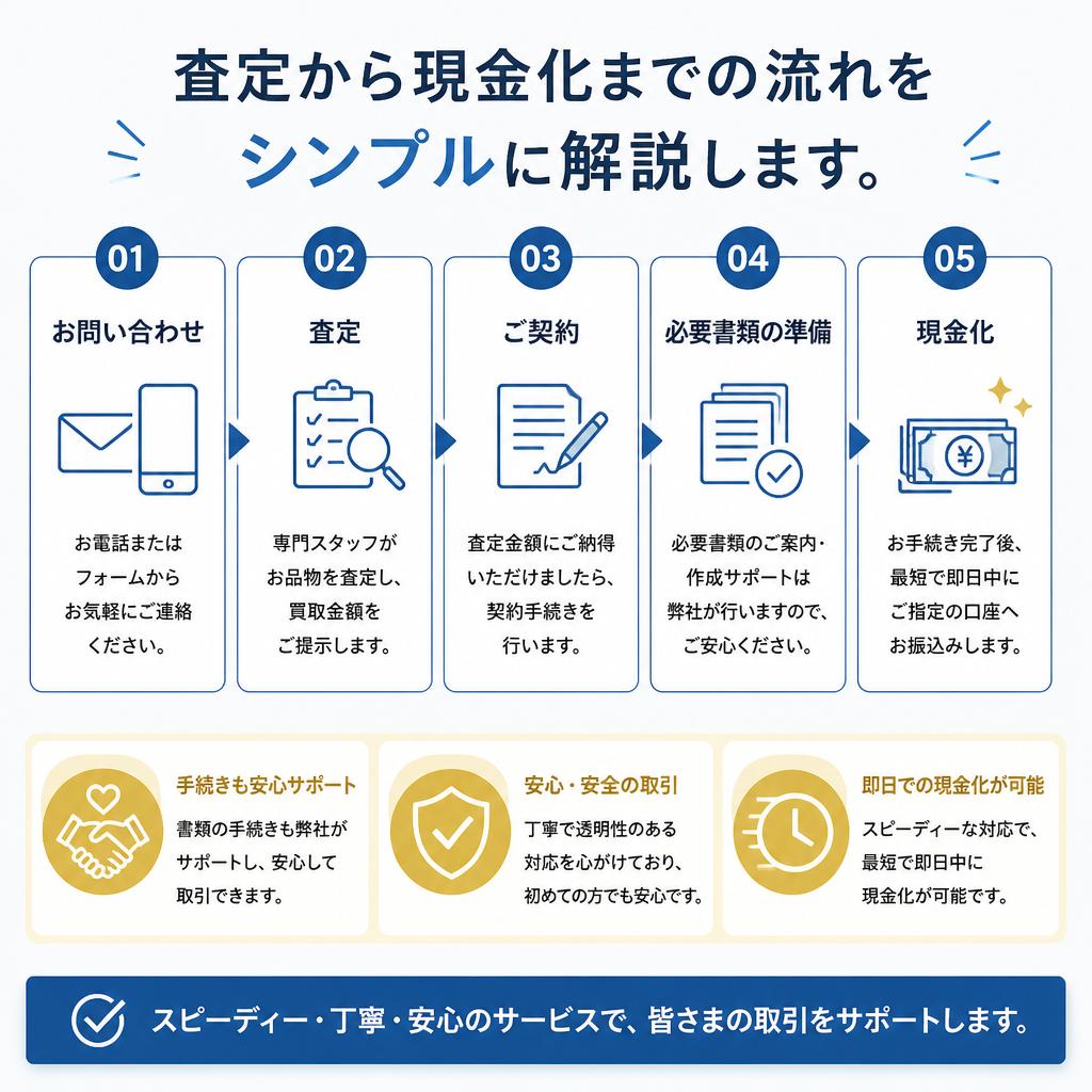 現金化の流れを解説