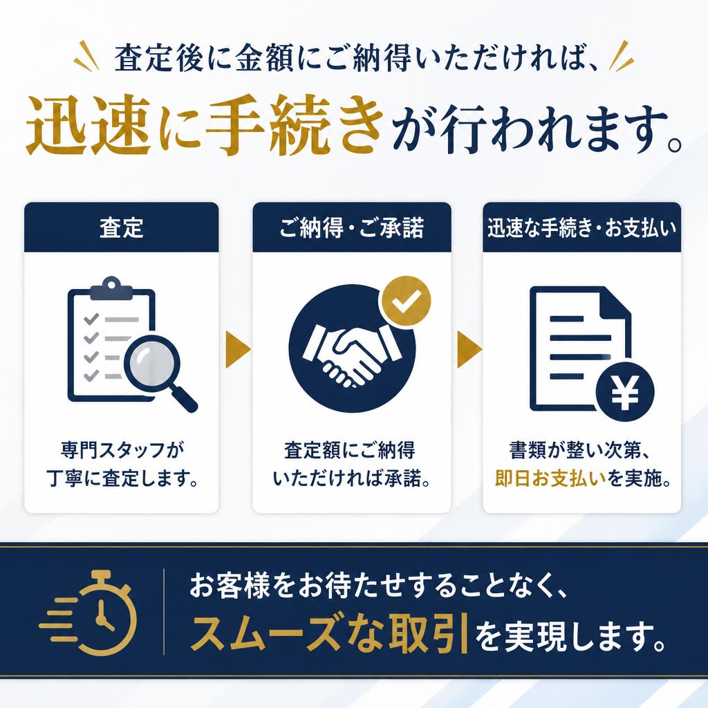 迅速対応でスムーズな取引