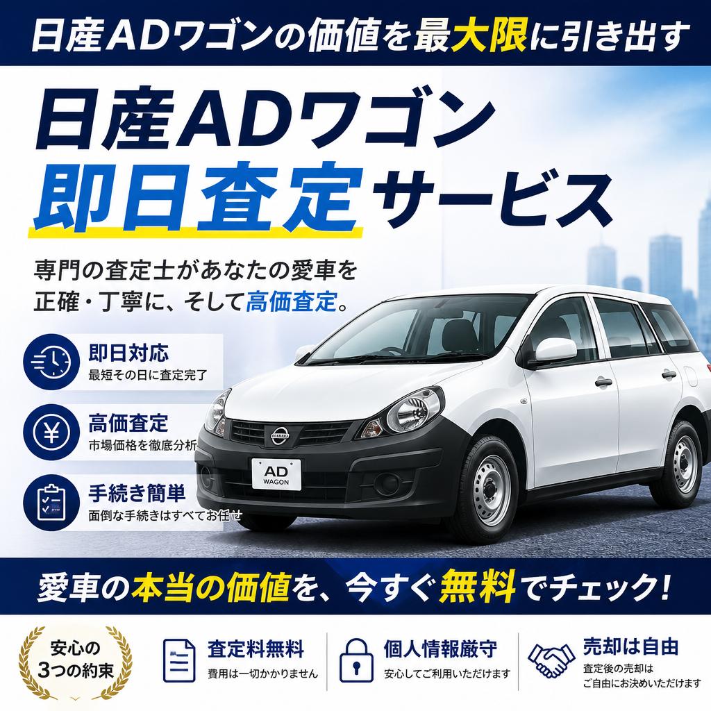 日産ADワゴンの価値を最大限に引き出す即日査定サービス