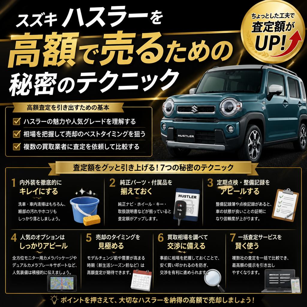 スズキハスラーを高額で売るための秘密のテクニック