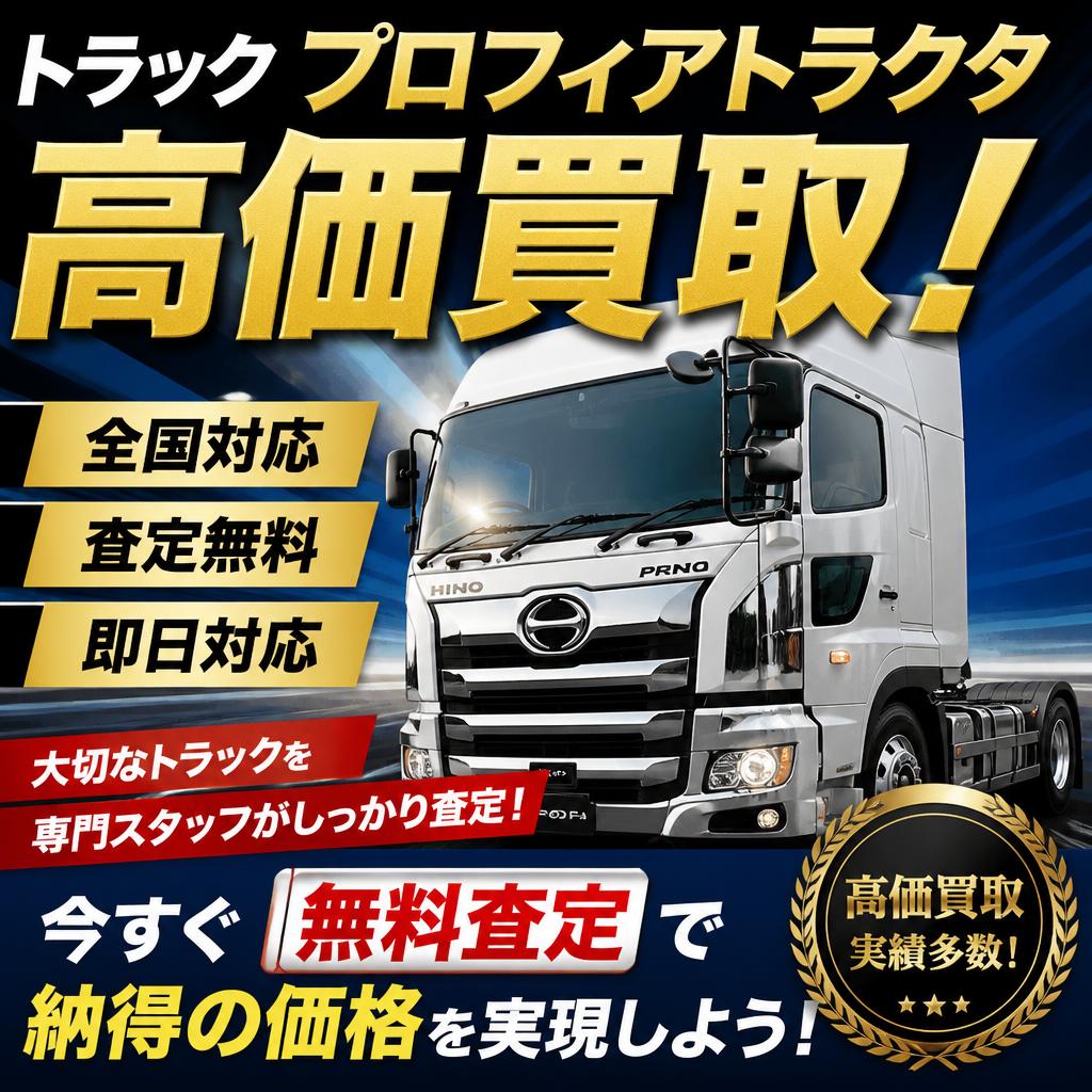 トラックプロフィアトラクタを高価買取！今すぐ無料査定で納得の価格を実現しよう！