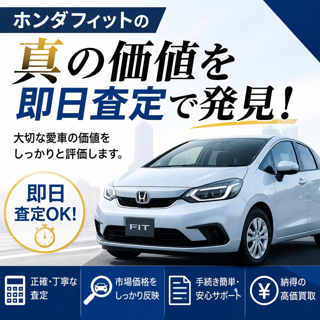 ホンダフィットの真の価値を即日査定で発見！