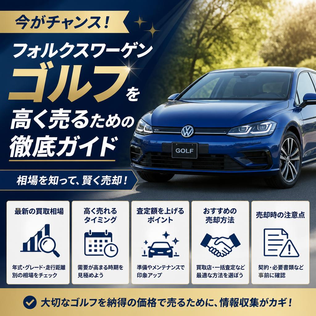 今がチャンス！ フォルクスワーゲンゴルフを高く売るための徹底ガイド