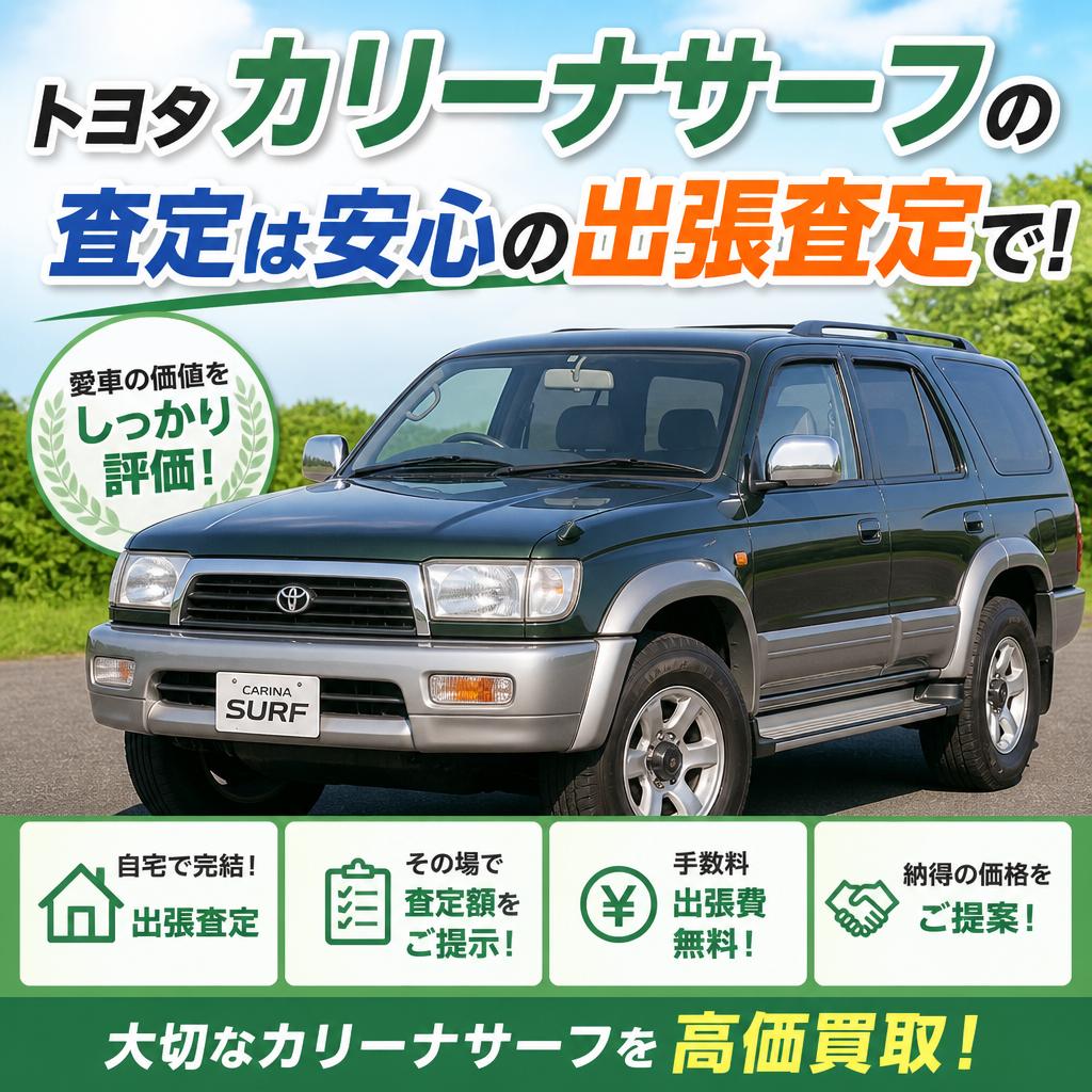トヨタカリーナサーフの査定は安心の出張査定で！