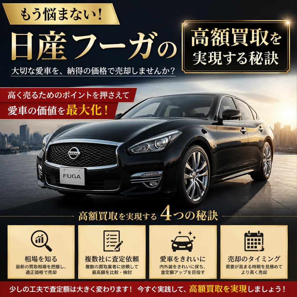 もう悩まない！日産フーガの高額買取を実現する秘訣