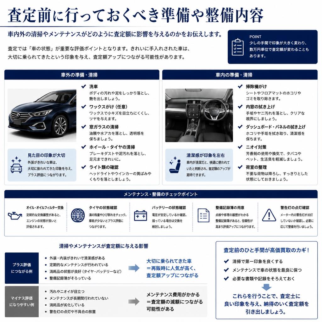 3. 事前準備で査定額UP！