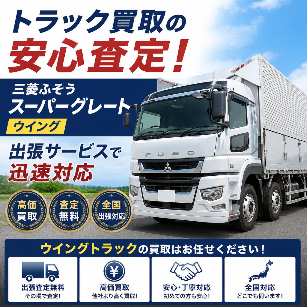 トラック買取の安心査定！三菱ふそう スーパーグレート ウイングの出張サービスで迅速対応