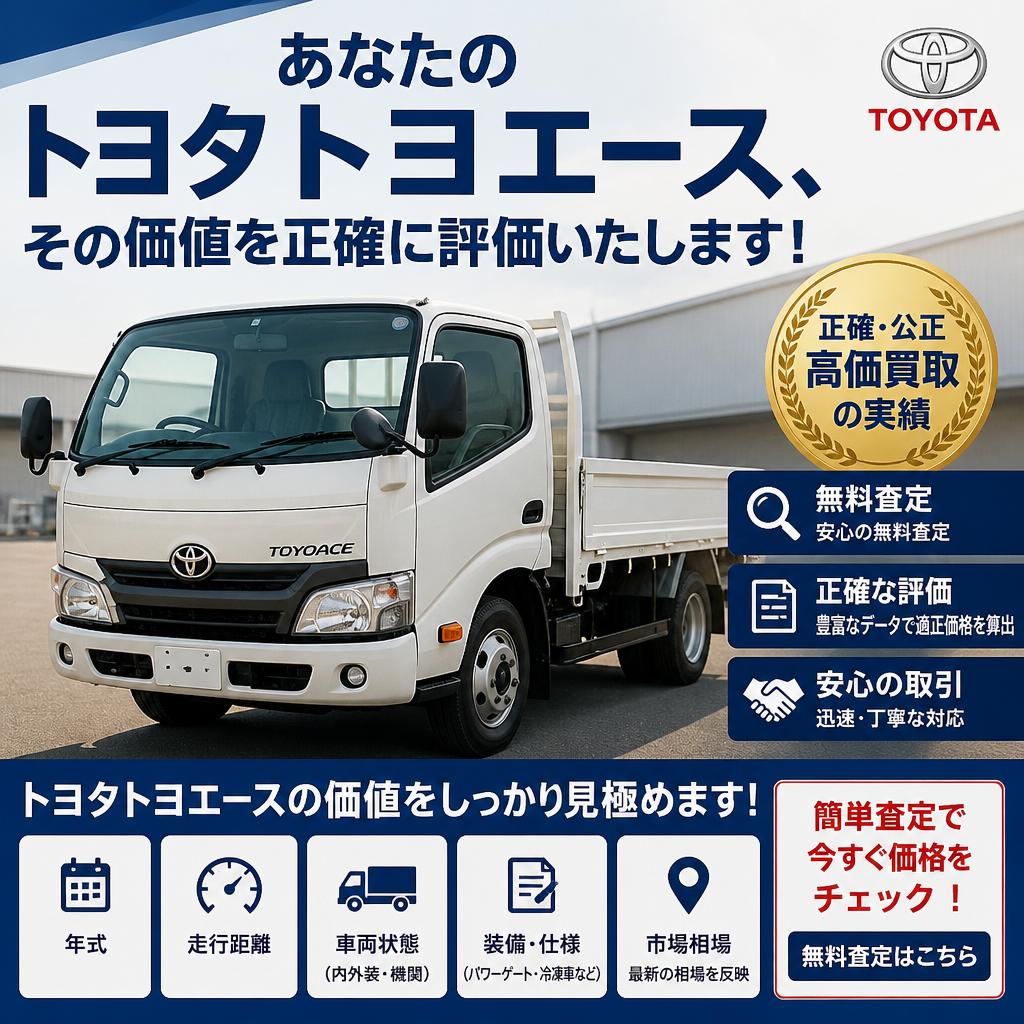 あなたのトヨタトヨエース、その価値を正確に評価いたします！