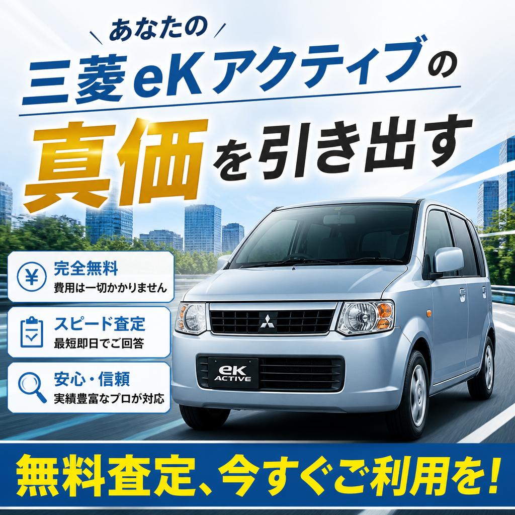 あなたの三菱eKアクティブの真価を引き出す無料査定、今すぐご利用を！