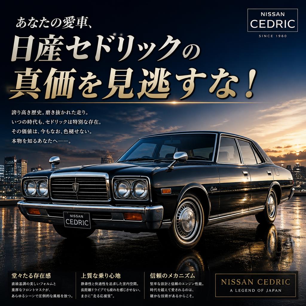 あなたの愛車、日産セドリックの真価を見逃すな！